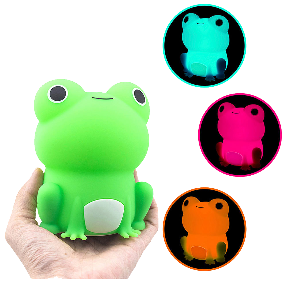 Squishy Siliconen Bijzondere Kikker LED Nachtlamp - Perfect Cadeau voor Kinderen en Meisjes