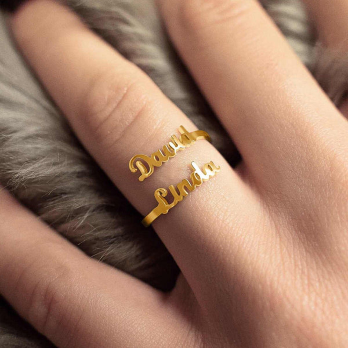 Double Name Ring | Draag je dierbaren bij je