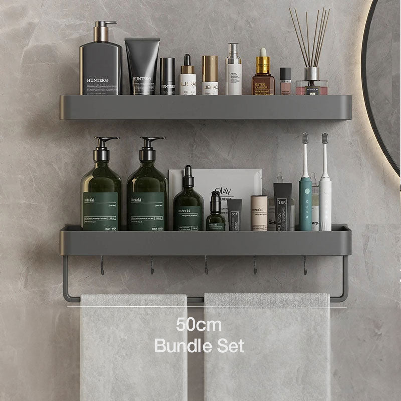 AquaShelf – Elegant Wandrek voor een Georganiseerd Badkamerinterieur