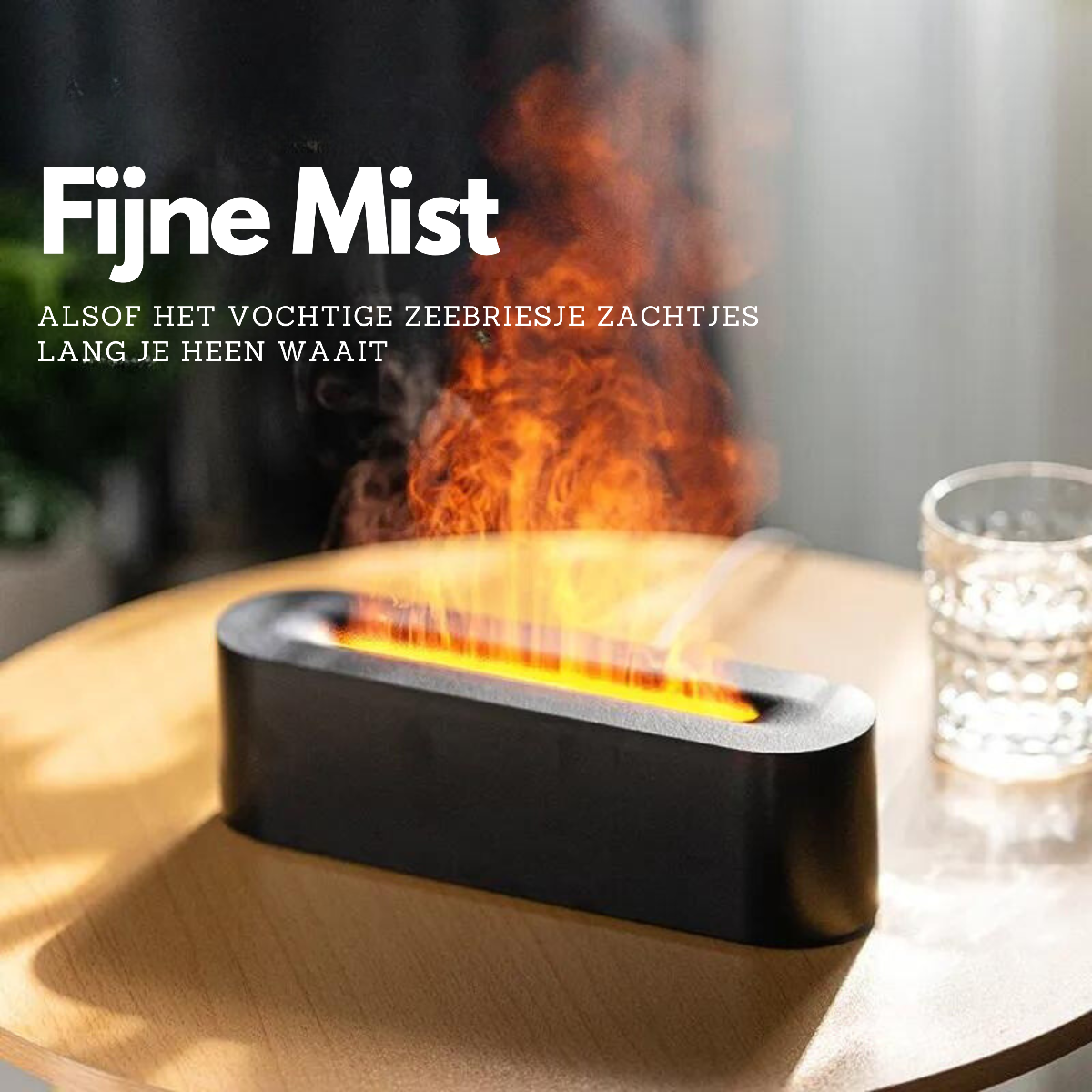 HumiFire | Sfeervolle luchtbevochtiger met Aromatherapie