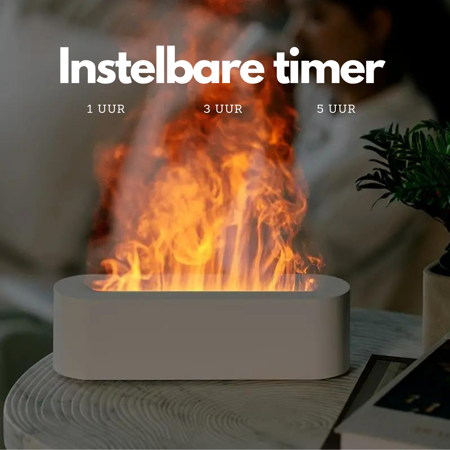 HumiFire | Sfeervolle luchtbevochtiger met Aromatherapie