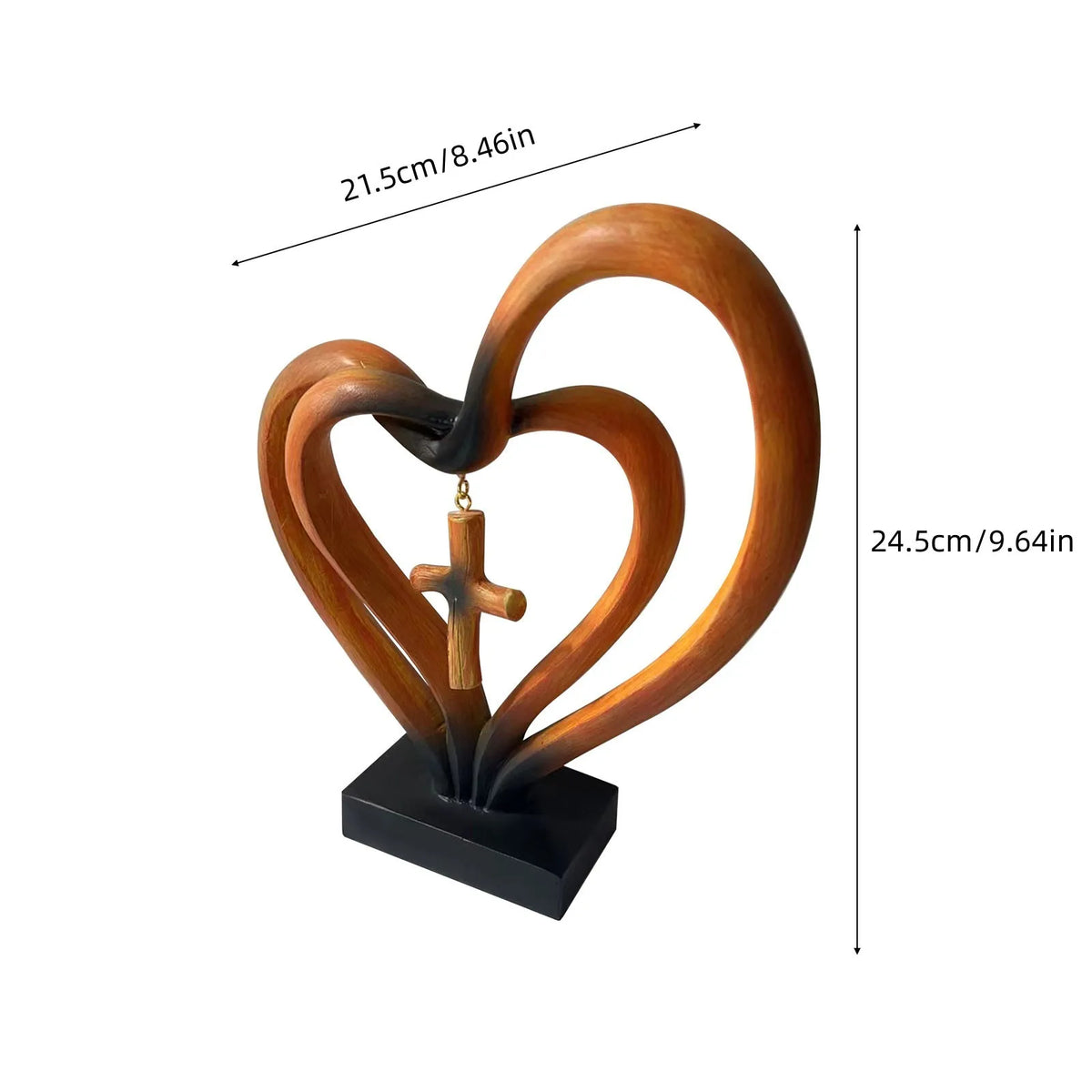 Huwelijk Neemt Drie - Verweven Hart & Kruis Tafel Accent