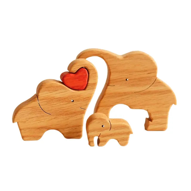 Wood Elephant Family | Personaliseerbaar, persoonlijk en orgineel