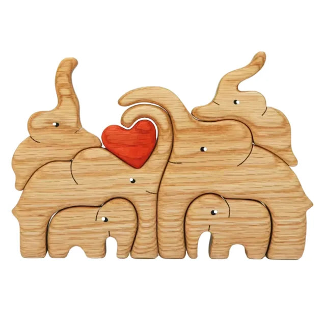 Wood Elephant Family | Personaliseerbaar, persoonlijk en orgineel