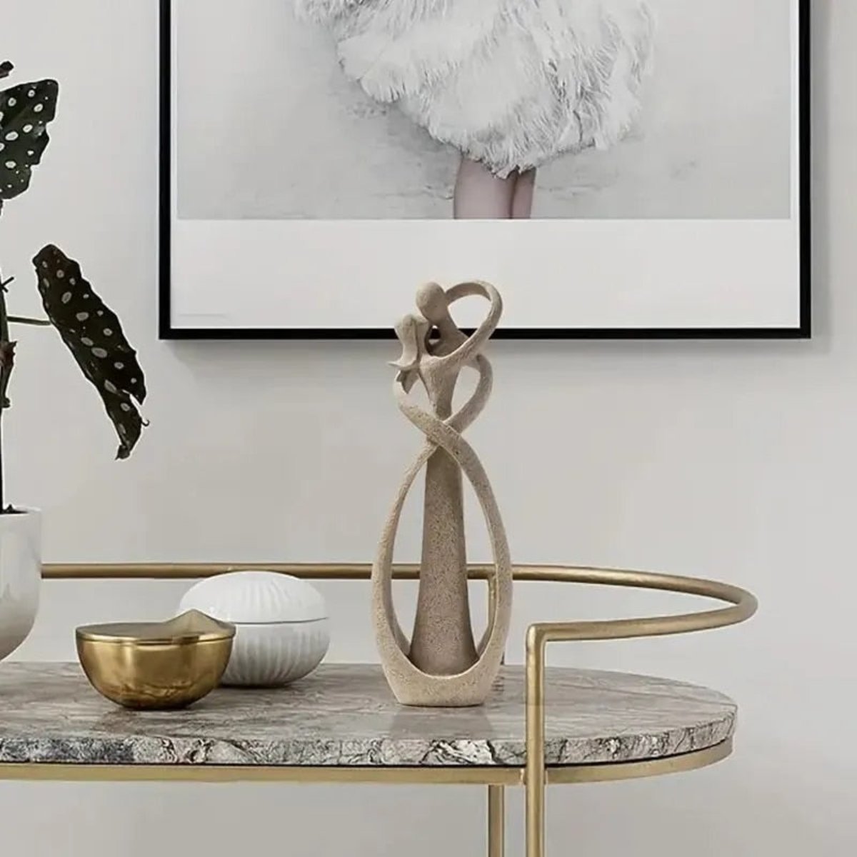 LoveKiss Duo | Romantisch Hars sculptuur
