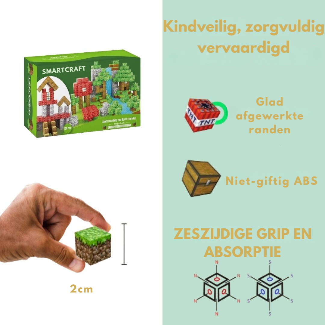 SmartCraft Magnetische Bouwblokken (100 stuks)