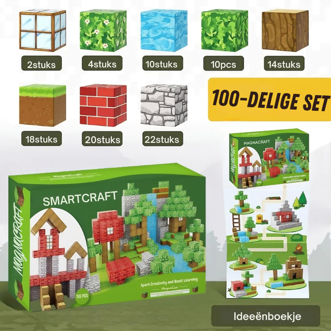 SmartCraft Magnetische Bouwblokken (100 stuks)