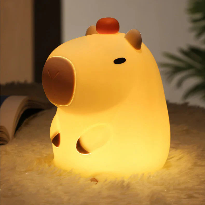 Capibara Met Schildpad LED Squishy Nachtlamp Voor Cadeau USB Oplaadbare Capibara Lamp