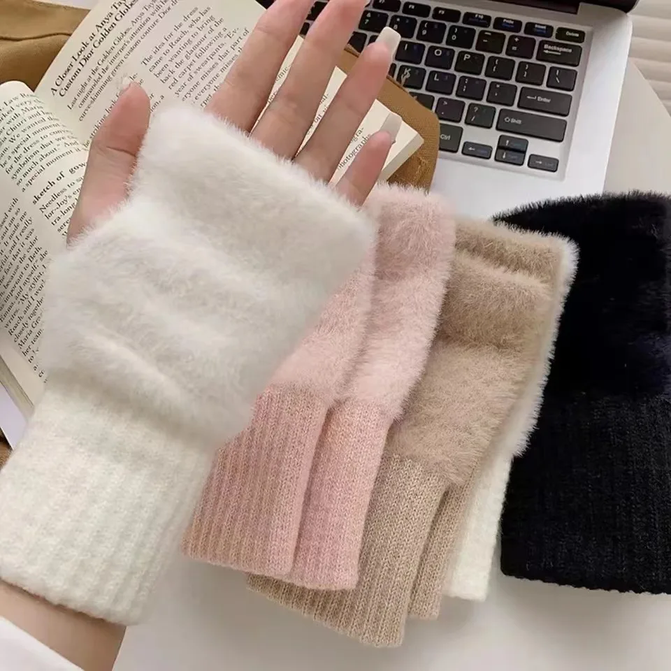Fleece Halfvinger Handschoenen