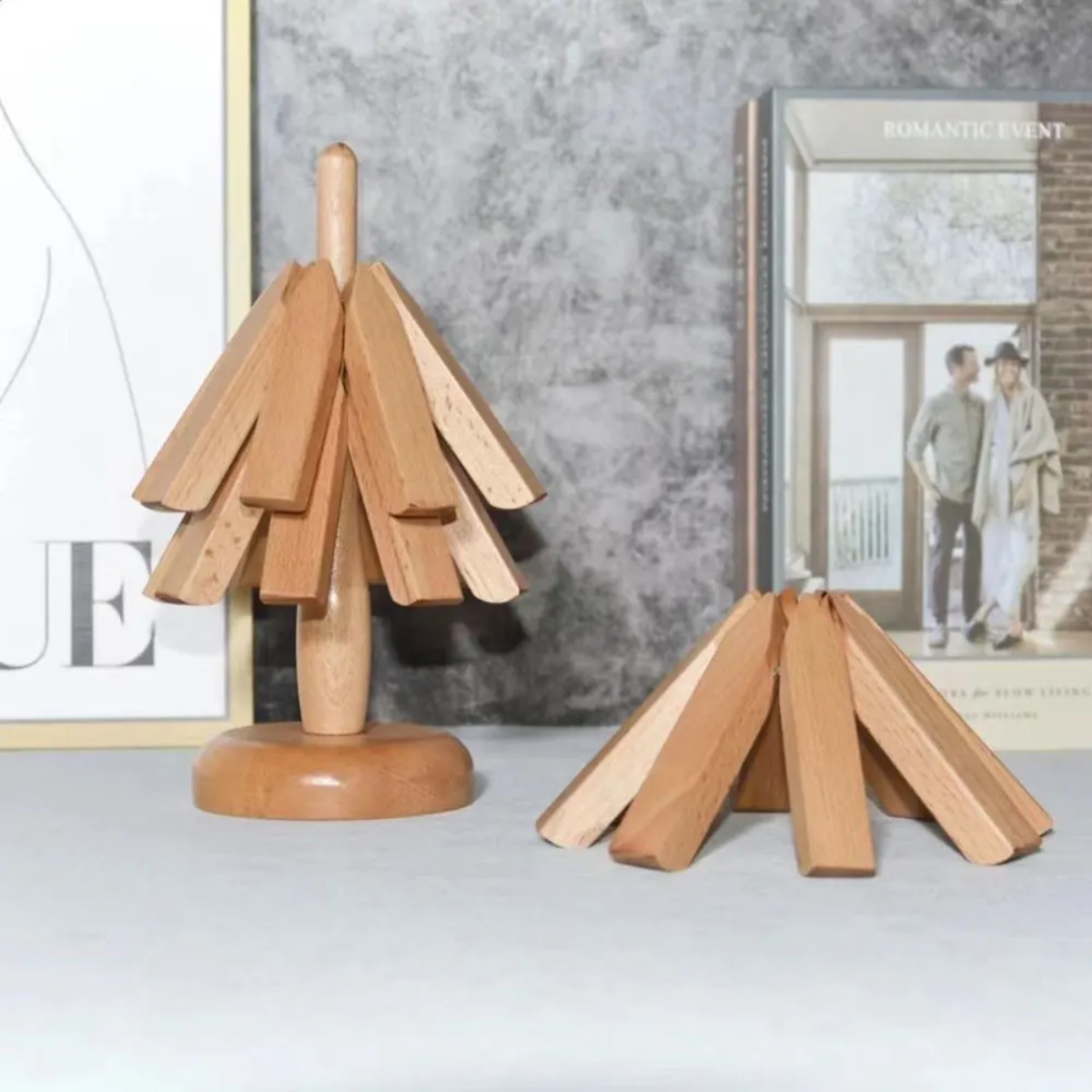 EcoCoasters | Houten Onderzetters Kerstboom