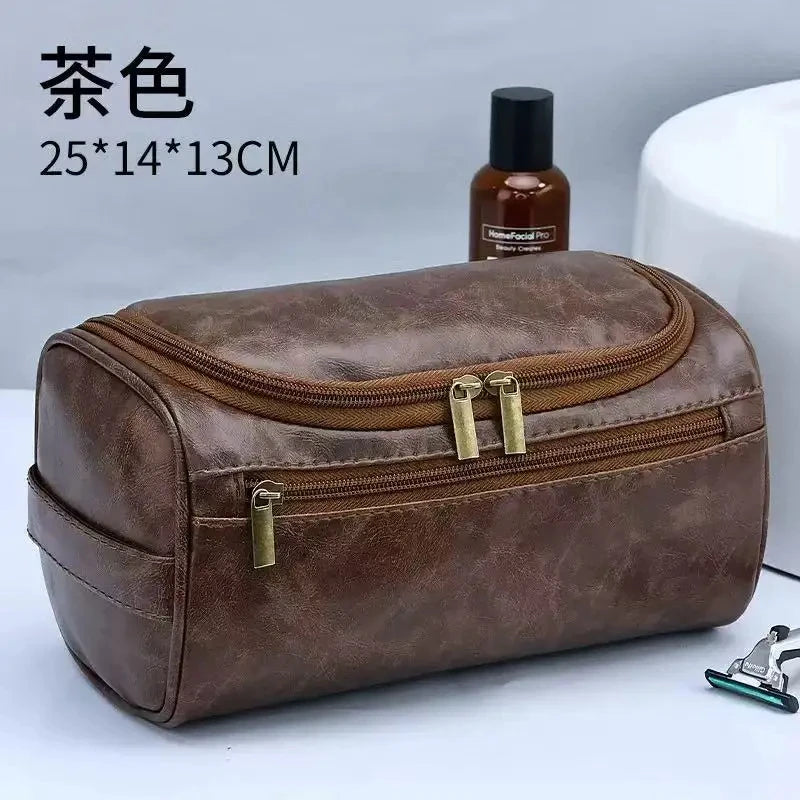 Hangende Toilettas voor Heren & Dames - Luxe PU-Lederen Dopp Kit