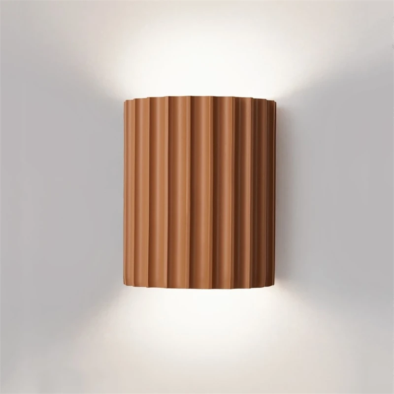 Moderne Geribbelde Hars LED Wandlamp - Scandinavisch Armatuur