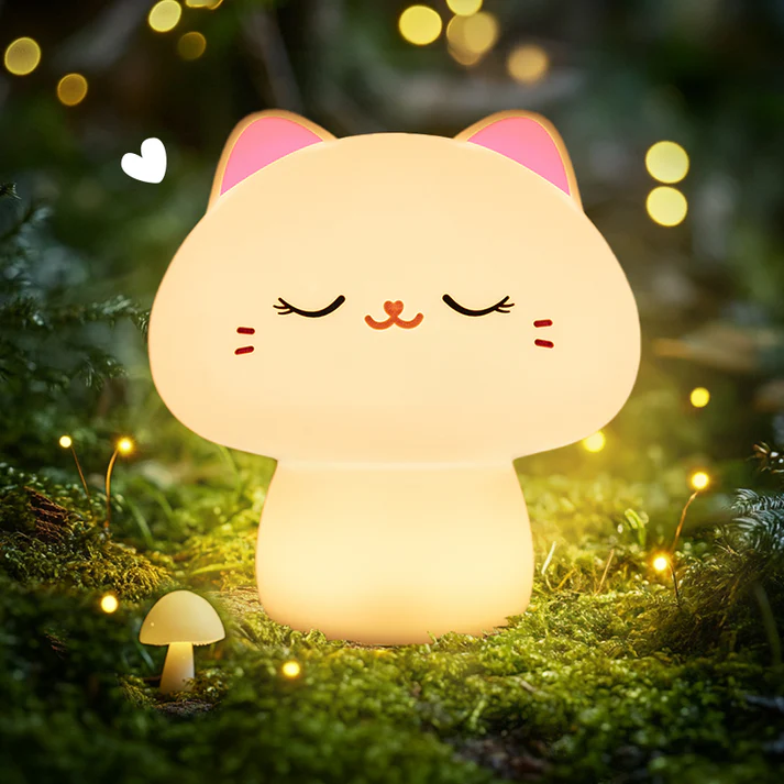 Paddenstoel LED Squishy Tap Tap Nachtlamp