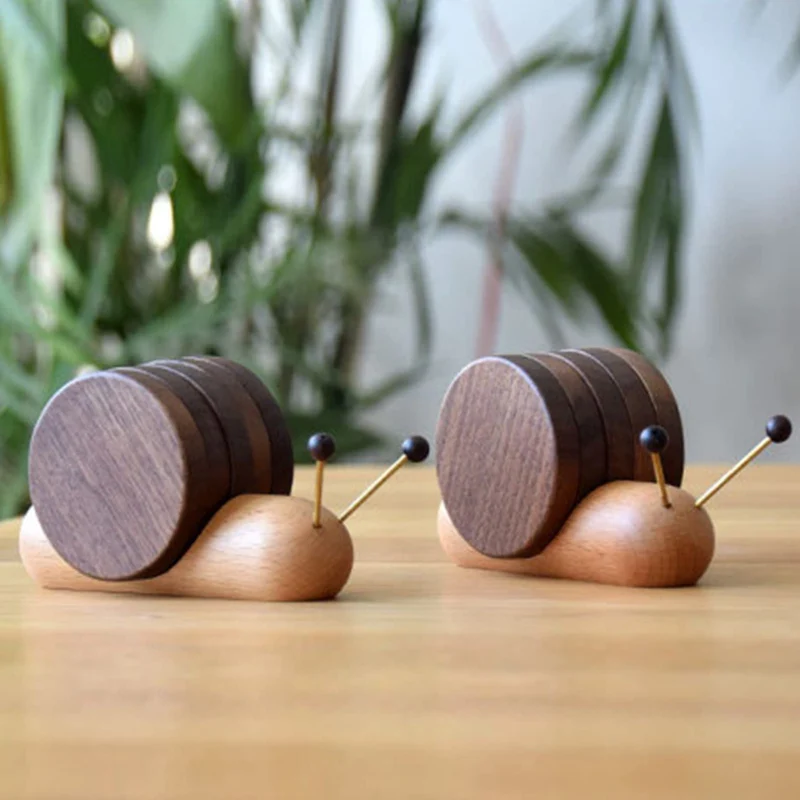Elegante Scandinavische Walnoot Onderzetters