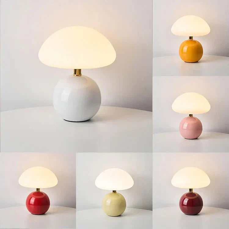 Moderne Glazen Paddenstoel Tafellamp