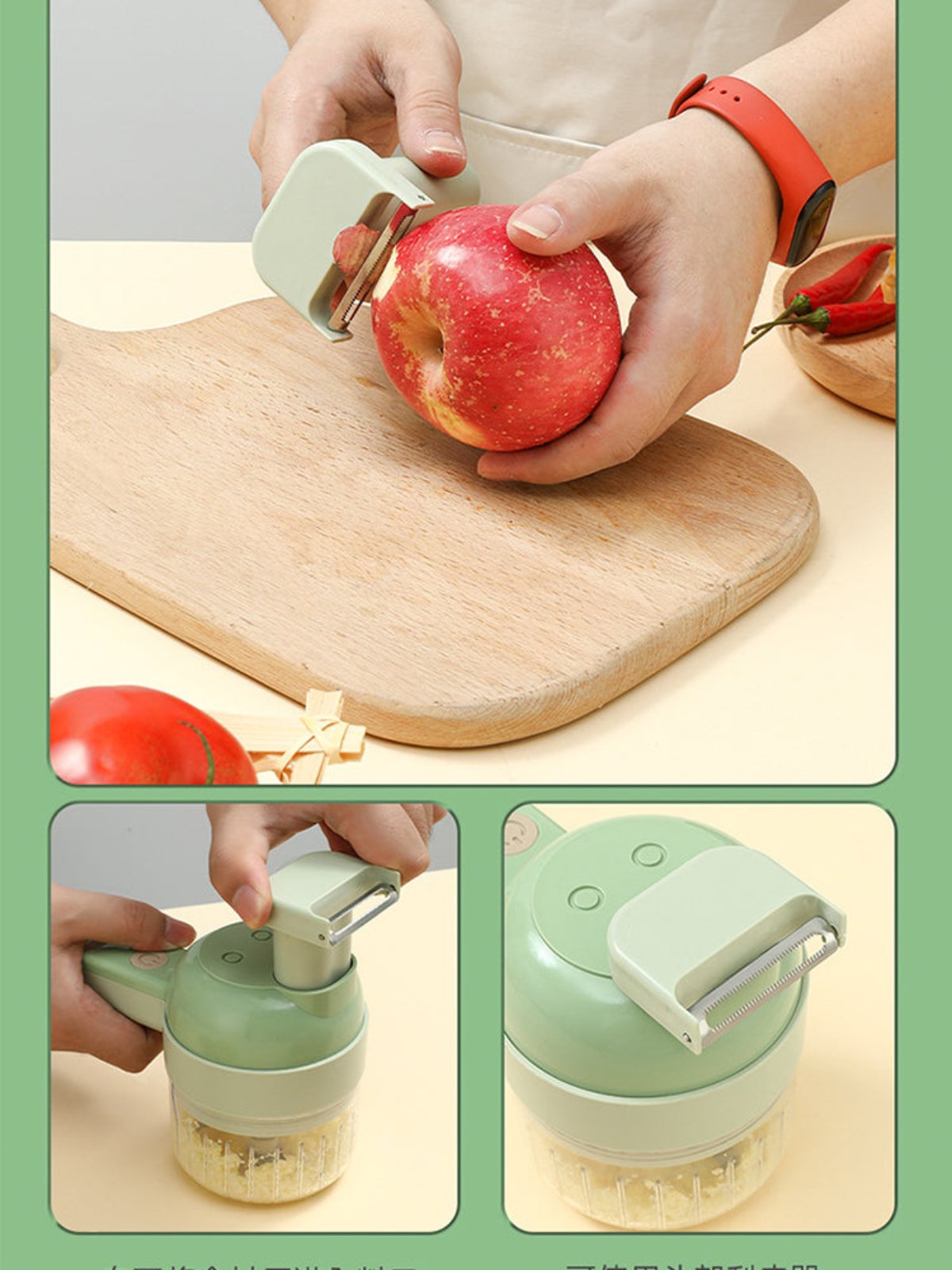 GourmetMasterSlicer | 4 in 1 mini-keukenmachine