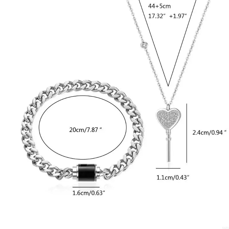 HeartLock Armband en Ketting Set