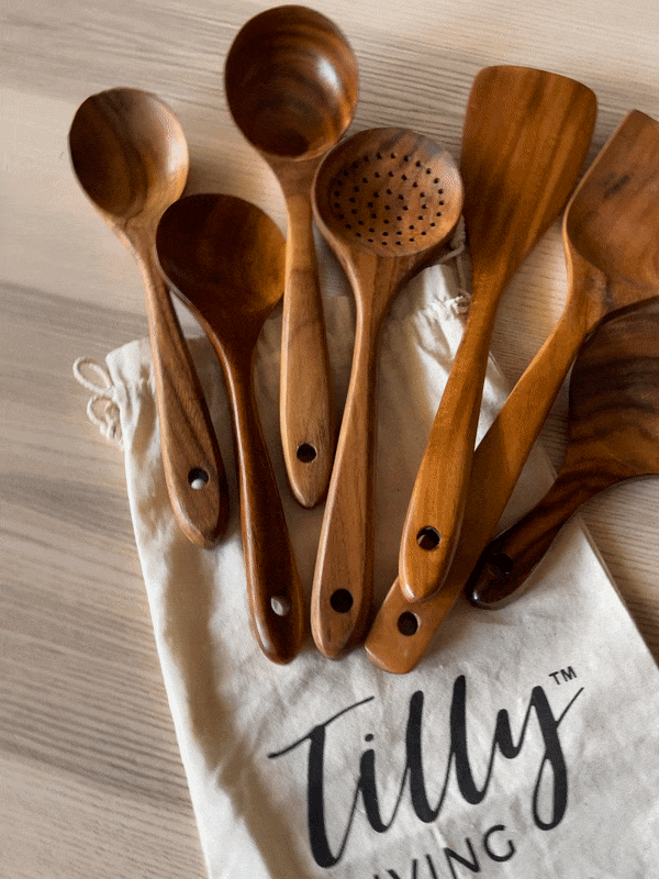 Eco-Friendly Teak Utensils Set