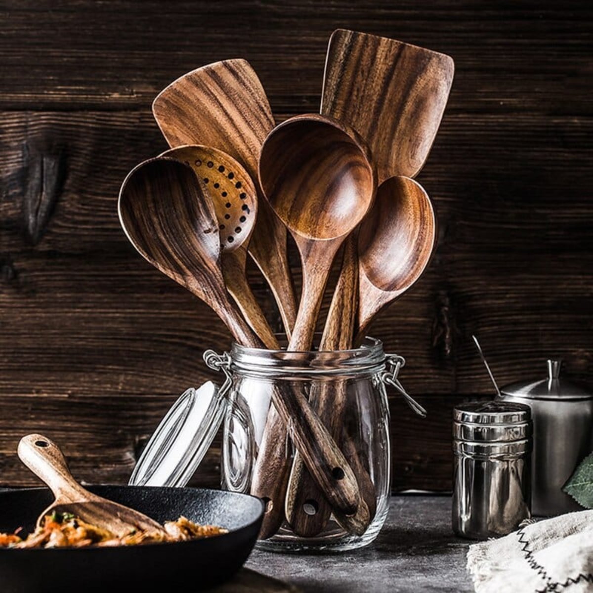 Eco-Friendly Teak Utensils Set