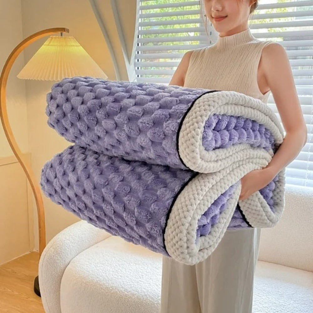 LuxeHaven – Ultiem Zachte Sherpa Fleece Deken voor Pure Ontspanning
