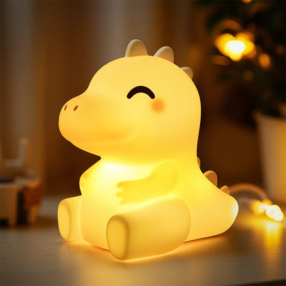 Squishy Silicone Dinosaur LED Nachtlamp - Perfect Cadeau voor Kinderen en Meisjes