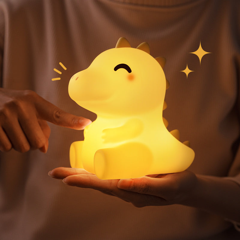 Squishy Silicone Dinosaur LED Nachtlamp - Perfect Cadeau voor Kinderen en Meisjes