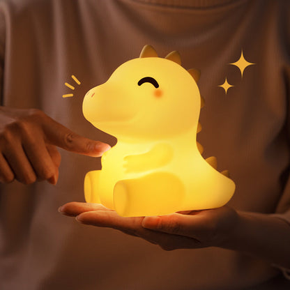 Squishy Silicone Dinosaur LED Nachtlamp - Perfect Cadeau voor Kinderen en Meisjes