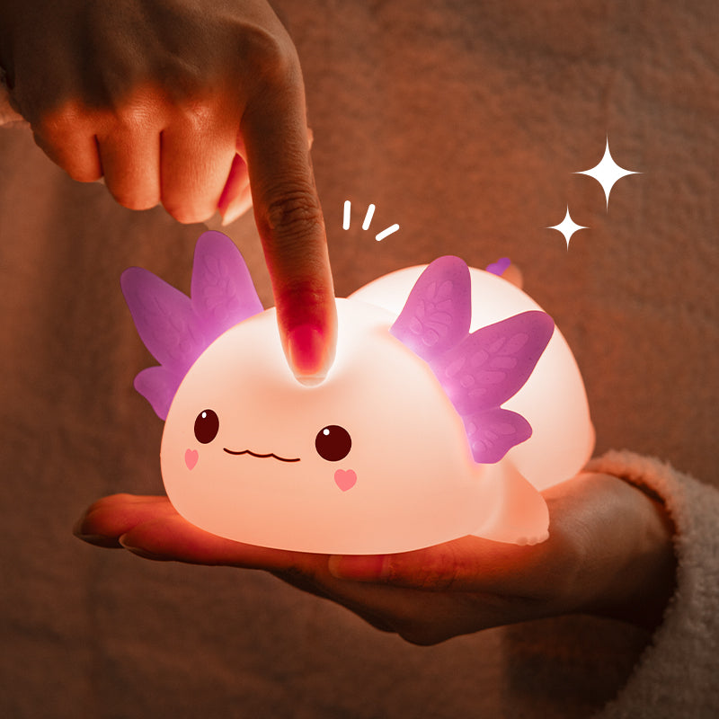 2025 Beperkte Versie Axolotl Squishy Silicone Nachtlamp - Perfect Cadeau 🎁