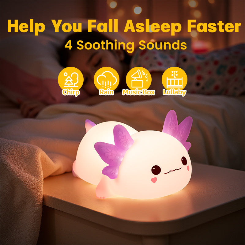 2025 Beperkte Versie Axolotl Squishy Silicone Nachtlamp - Perfect Cadeau 🎁