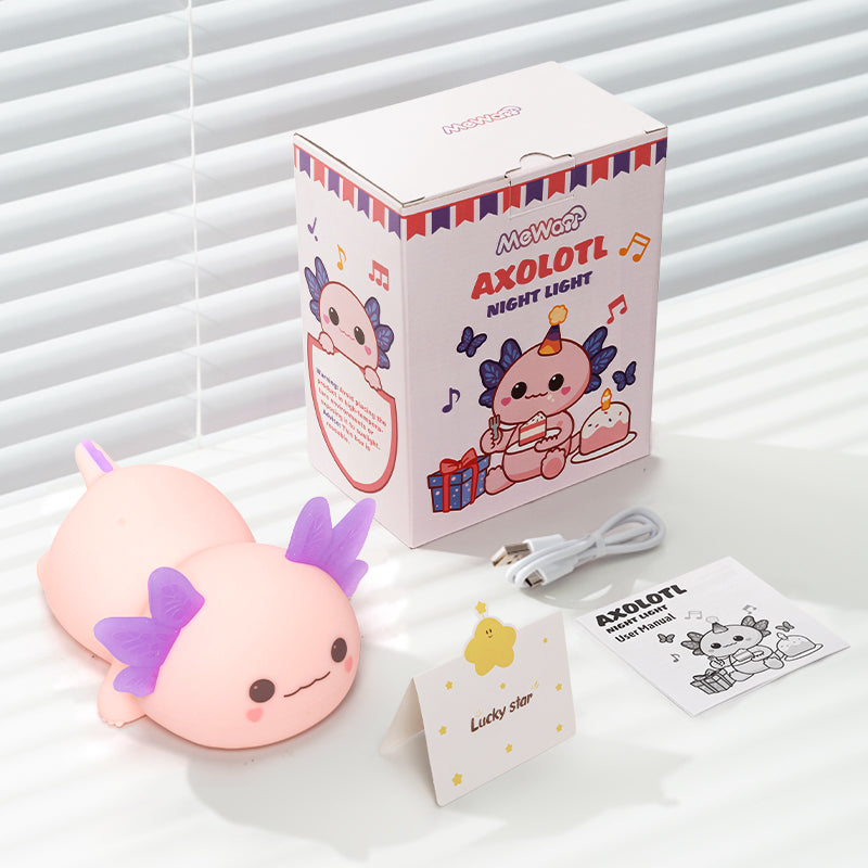 2025 Beperkte Versie Axolotl Squishy Silicone Nachtlamp - Perfect Cadeau 🎁