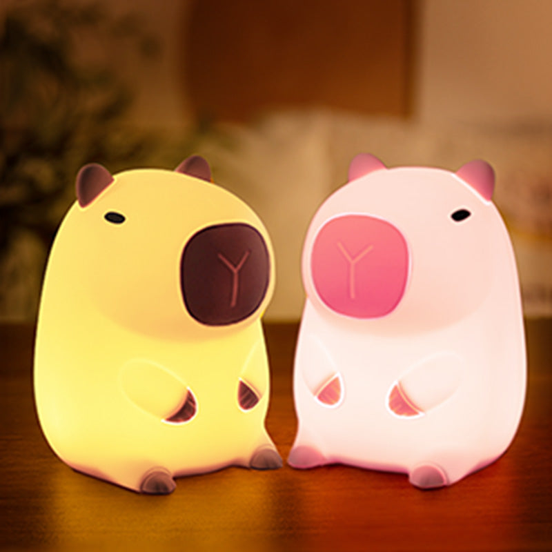 Limited💓 Roze Capybara Squishy Nachtlamp - Perfect Cadeau voor Kinderen en Meisjes