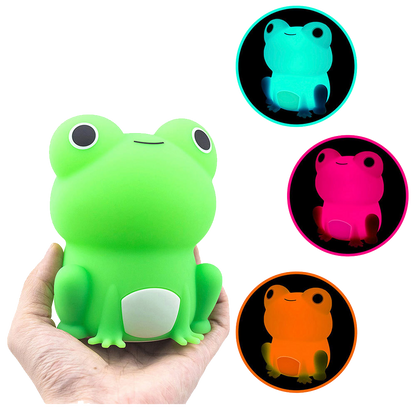 Squishy Siliconen Bijzondere Kikker LED Nachtlamp - Perfect Cadeau voor Kinderen en Meisjes