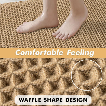 LuxeWeave – Wafelstructuur Badmat met Ultiem Comfort & Absorptie