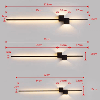 LINESTRIPE - Minimalistische LED wandlamp voor een moderne sfeer