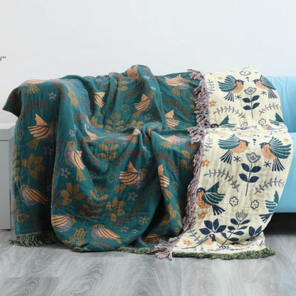 Omkeerbare Scandinavische Vogel Plaid