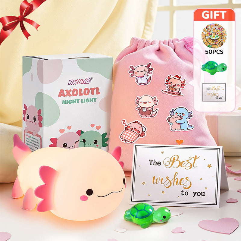 2025 Beperkte Versie Axolotl Squishy Silicone Nachtlamp - Perfect Cadeau 🎁