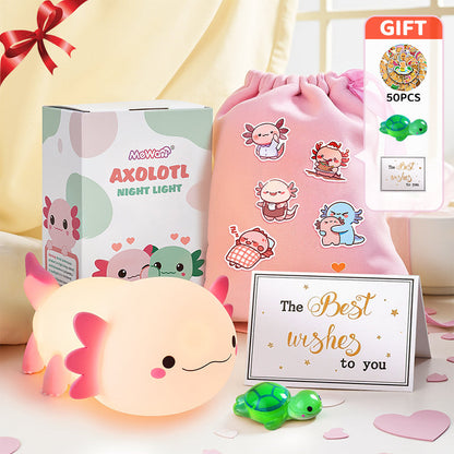 2025 Beperkte Versie Axolotl Squishy Silicone Nachtlamp - Perfect Cadeau 🎁