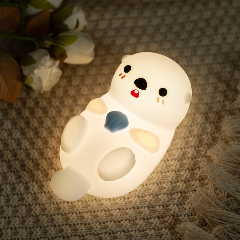 Otter Squishy Silicon LED Nachtlamp Limited - Tap Lamp, Beste Cadeau voor Kinderen en Meisjes