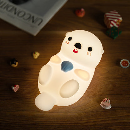 Otter Squishy Silicon LED Nachtlamp Limited - Tap Lamp, Beste Cadeau voor Kinderen en Meisjes