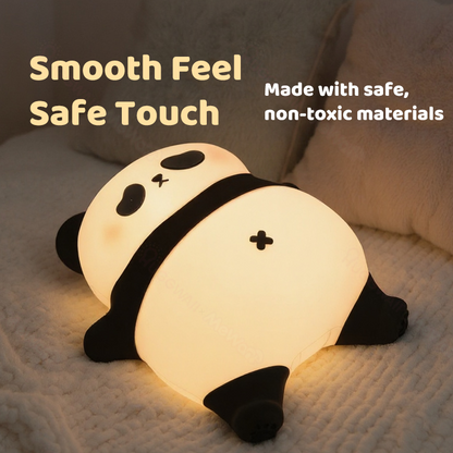 Napping Panda Ademend Squishy Silicone Compaan Geluid LED Nachtlamp Perfect Cadeau