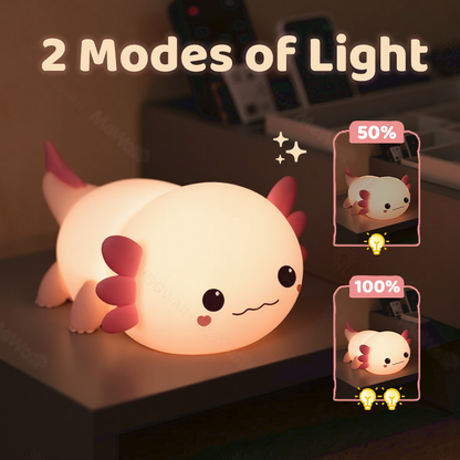 Axolotl Schattige Squishy Nachtlamp - Perfect Cadeau 🎁