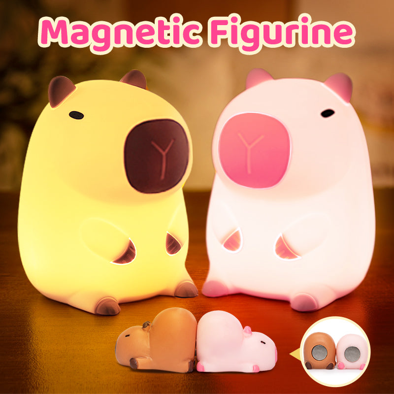 Capybara Vol met Capy Squishy Nachtlampje Figurines Schattige Set DIY Bureau Collectie Perfect Cadeau