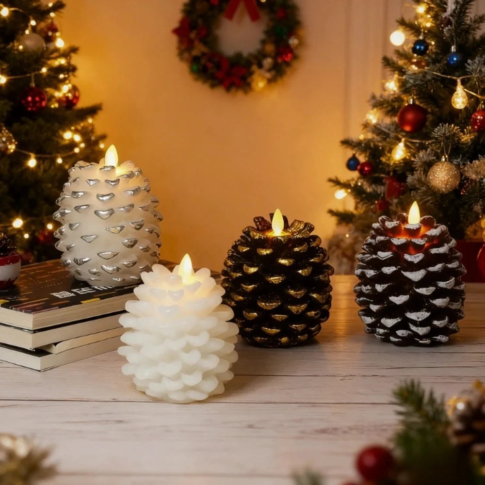 ForestHearth Vuurloze Dennenappel Kaarsen