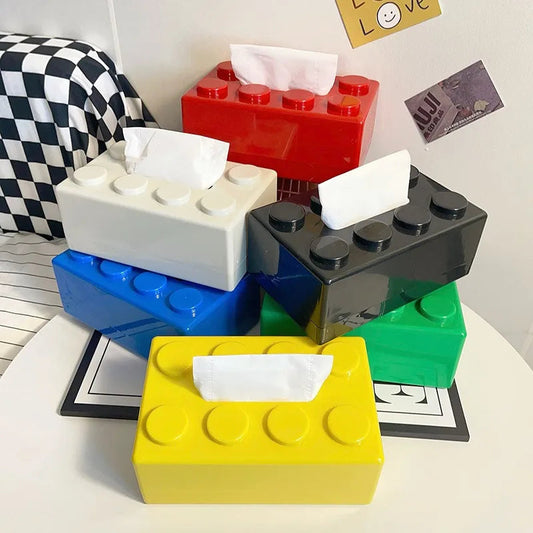 RetroBricks Luxe Tissuedoos – Speels Design voor een Stijlvol Interieur