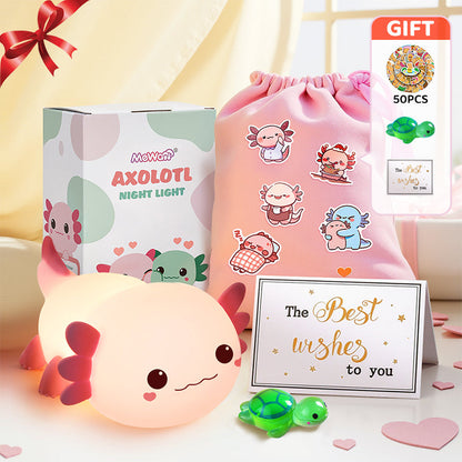 2025 Beperkte Versie Axolotl Squishy Silicone Nachtlamp - Perfect Cadeau 🎁