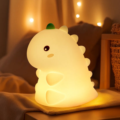 Squishy Schattige Siliconen Dinosaur LED Nachtlamp - Perfect Cadeau voor Kinderen en Meisjes
