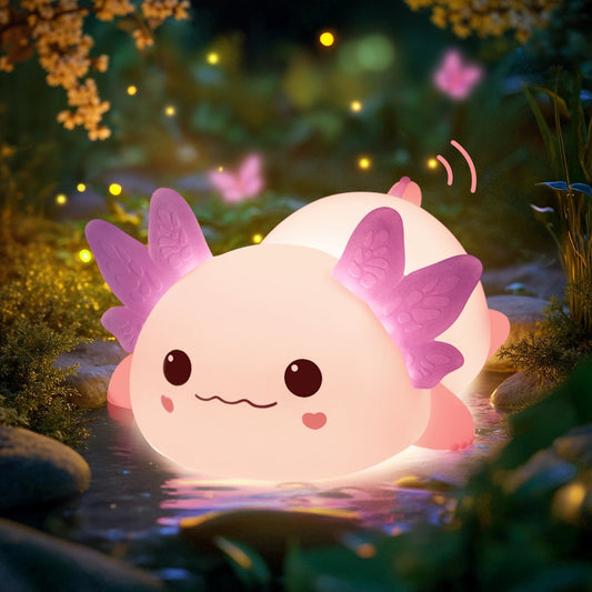 2025 Beperkte Versie Axolotl Squishy Silicone Nachtlamp - Perfect Cadeau 🎁