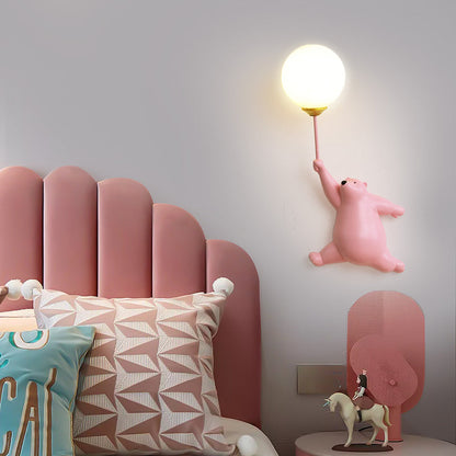 Schattige Beer Wandlamp Kinderkamer Ballonlicht Decoratief