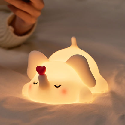 Squishy Silicone Liefde Olifant LED Nachtlamp - Perfect Cadeau voor Kinderen en Meisjes