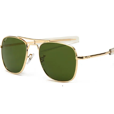 Heren Designer Vintage Luchtvaart Zonnebril AO voor Amerikaanse Militaire Stijl